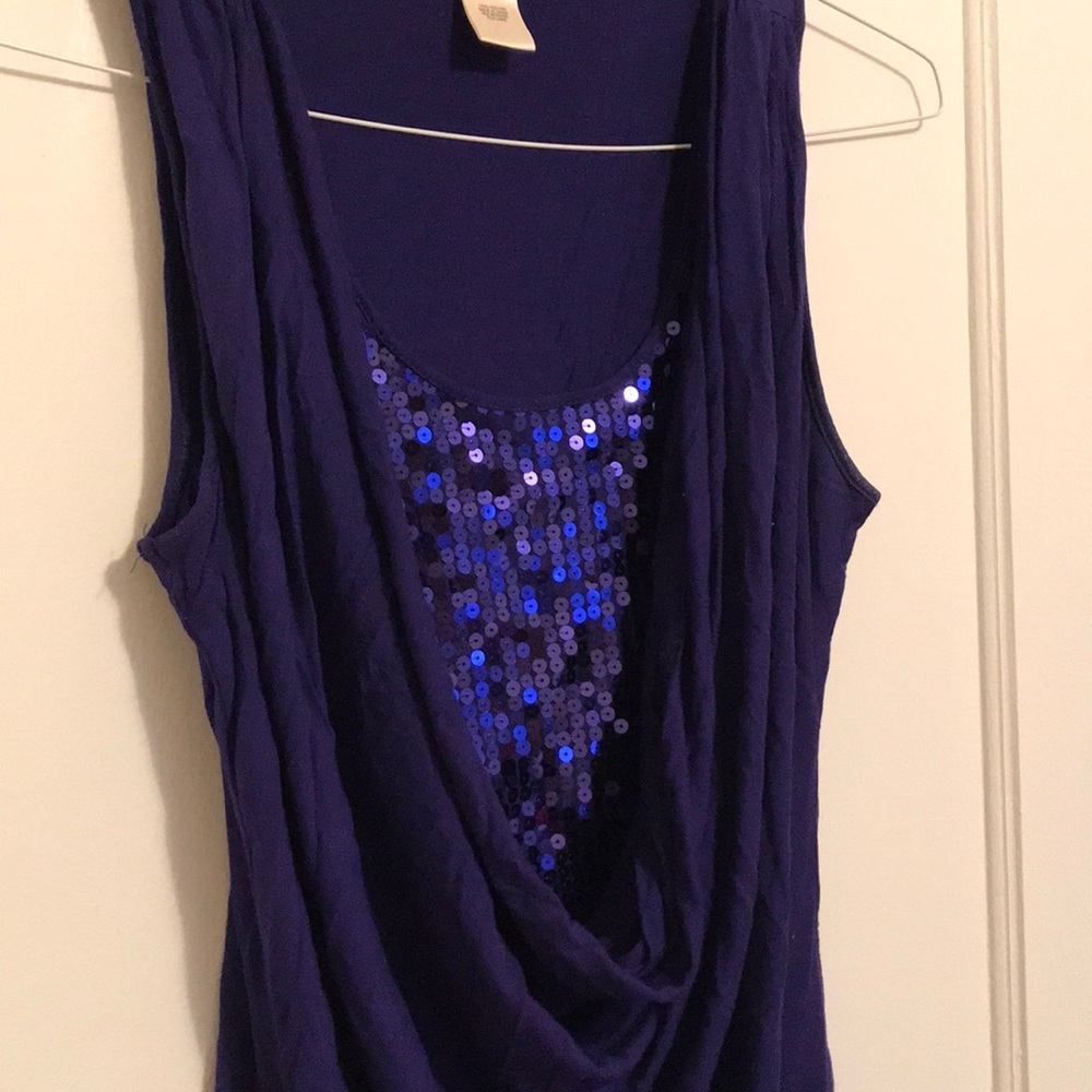 Purple sequin tank